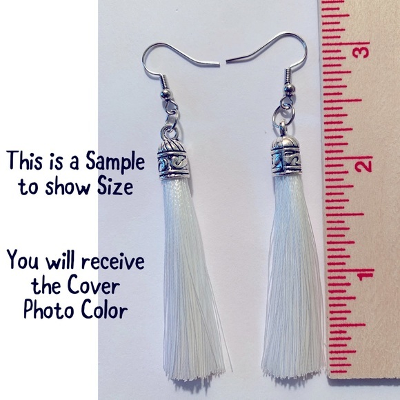 Tassel / Bohemian Colorful Earrings - Picture 2 of 3